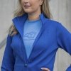 Bluza Jeździecka Damska Equestrian Pro Horka Embossed - niebieska